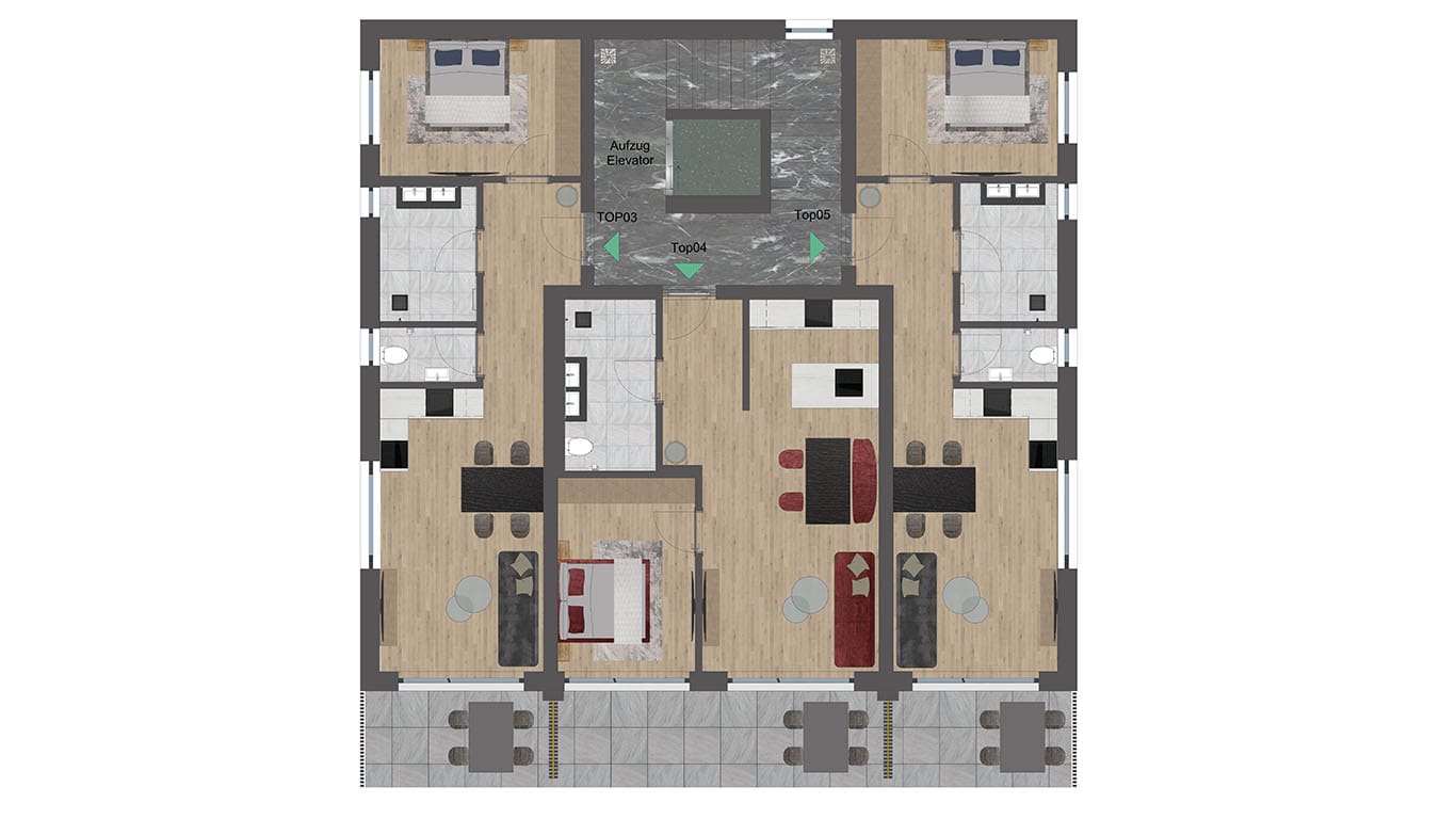 Floor plan first floor – holiday apartments Die Zillertalerin